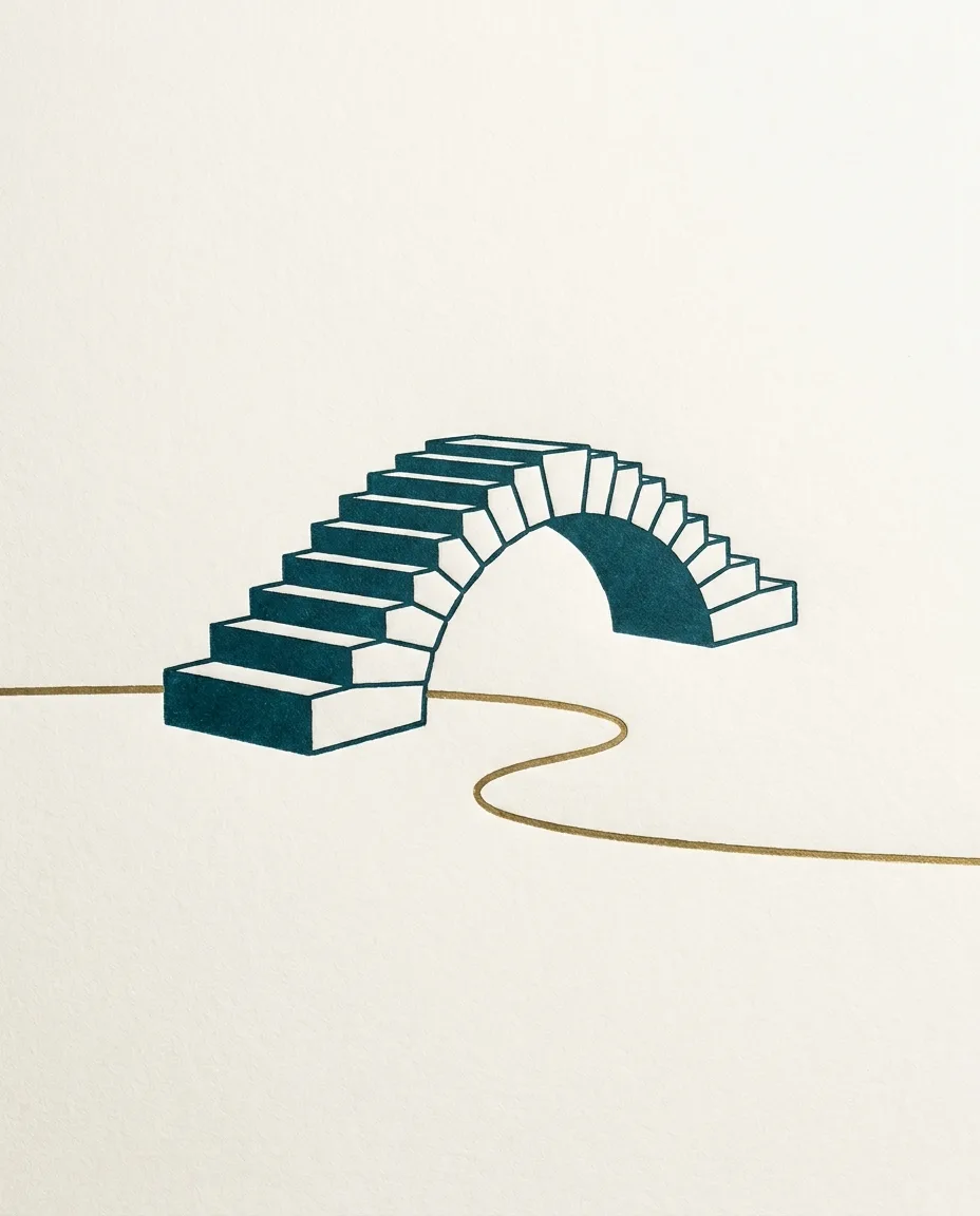 Non-AQF Programs | CAQA Research An illustration shows a staircase leading to an archway, representing non-AQF programs and CAQA Research’s resources.